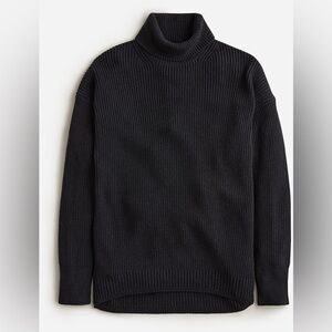 J. Crew Ribbed cotton-blend relaxed turtleneck sweater